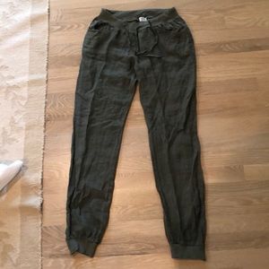 Dark olive green joggers NWOT